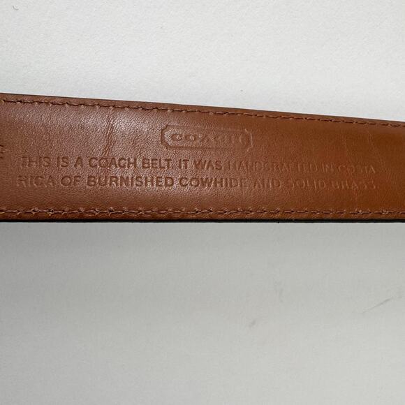 Coach Burnished Cowhide Leather Belt Black Men’s 34" (85 cm) 5950 - Picture 11 of 11